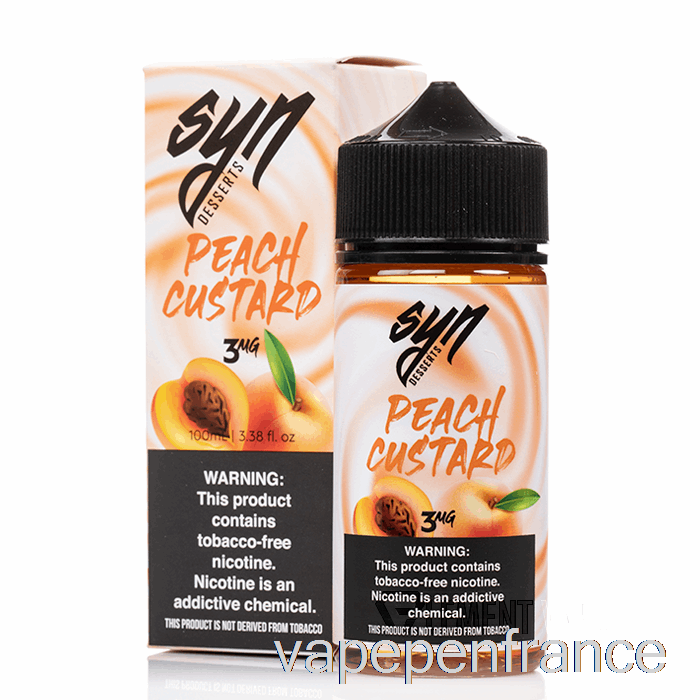 Crème Anglaise Aux Pêches - Liquide Syn - 100 Ml 3 Mg Stylo Vape